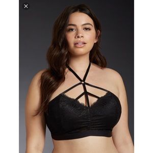Torrid Strappy halter lace bandeau bralette